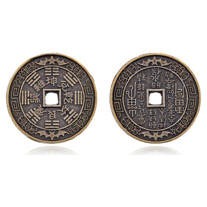 Кошельковый талисман - большая старинная китайская монета