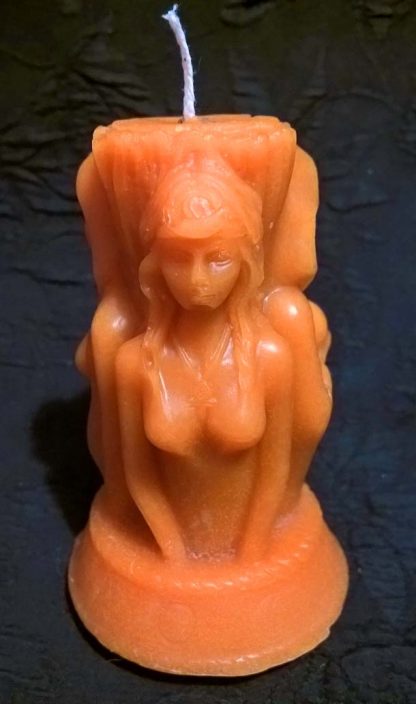 Свеча "Трехликая богиня" (воск) ® (оранжевая)